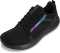WHITIN Men's Wide Width Shoes Zero Drop Size 10 10.5 Athletics Running Walking Tennis Sports Breathable Sneakers Lightweight Rubber Black 44