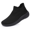 Womens Slip on Walking Shoes Comfort Lightweight Breathable Sock Shoe Non-Slip Mesh Casual Fashion Tennis Running Sneakers Black