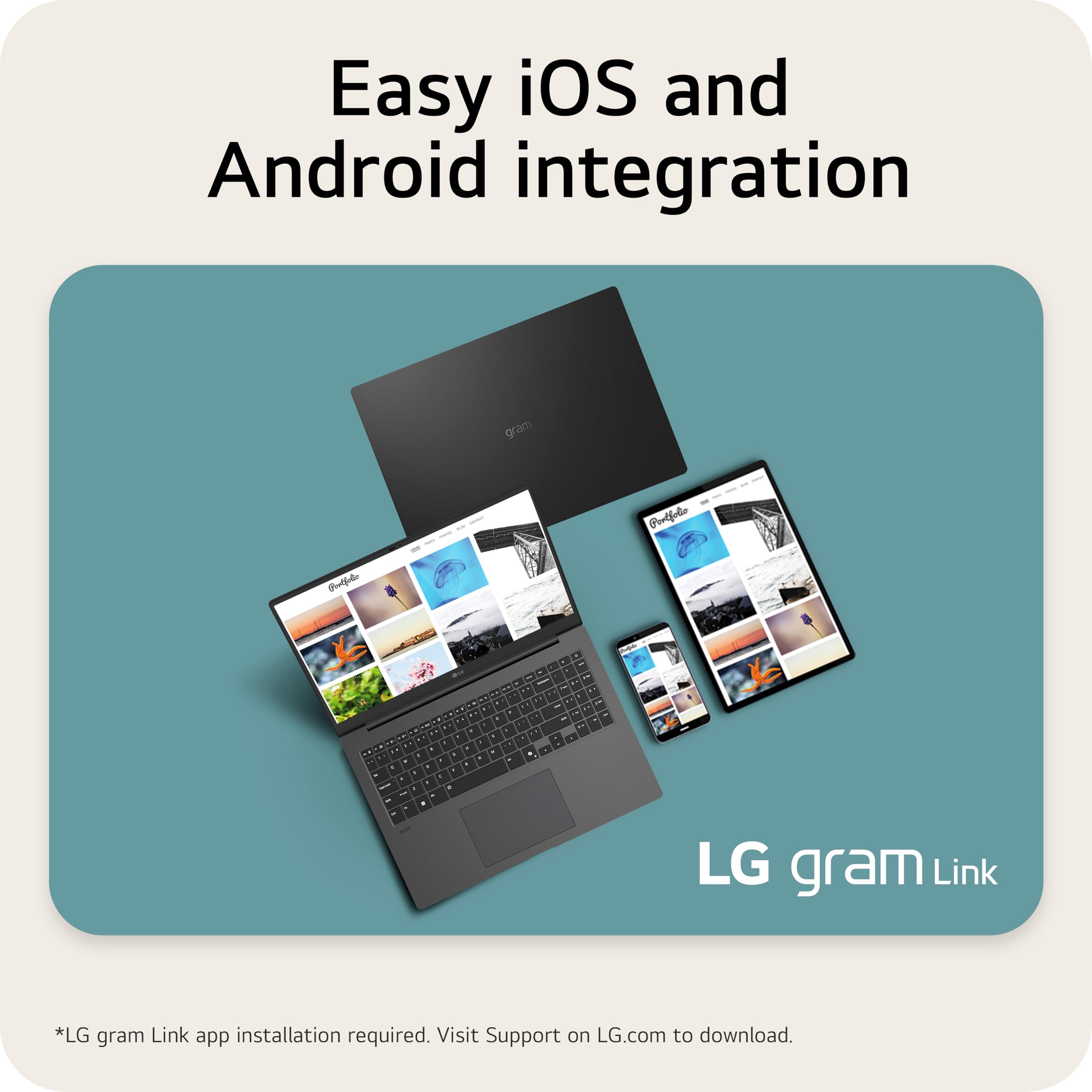 LG gram 16-inch Thin and Lightweight Laptop Computer, Copilot+ PC, Intel Evo Edition Powered by Intel Core Ultra7 256V Processor, Windows 11 Home, 16GB RAM, 2TB SSD - Obsidian Black