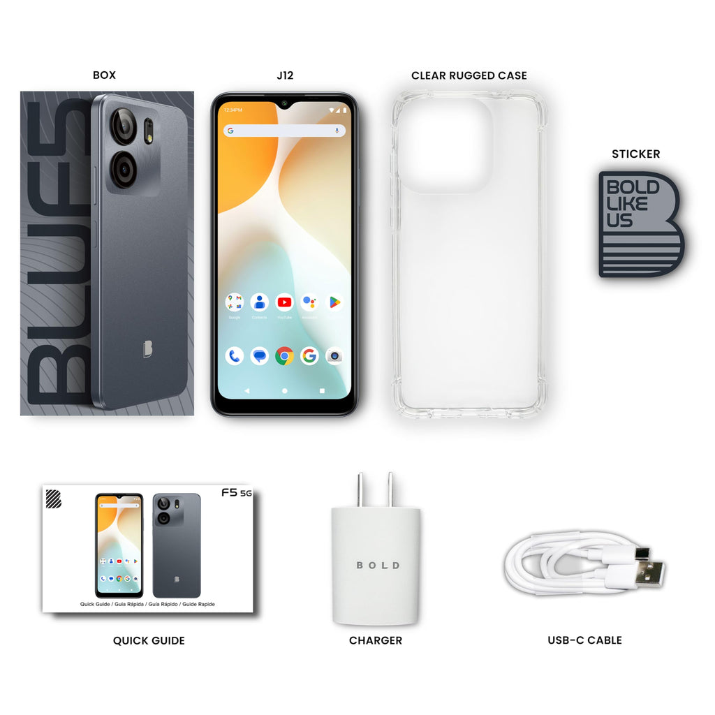 BLU F5| 5G | 2024 | All-Day Battery | Unlocked | 6.6” HD+ Display | 128GB | Dual 50MP | US Version | Green