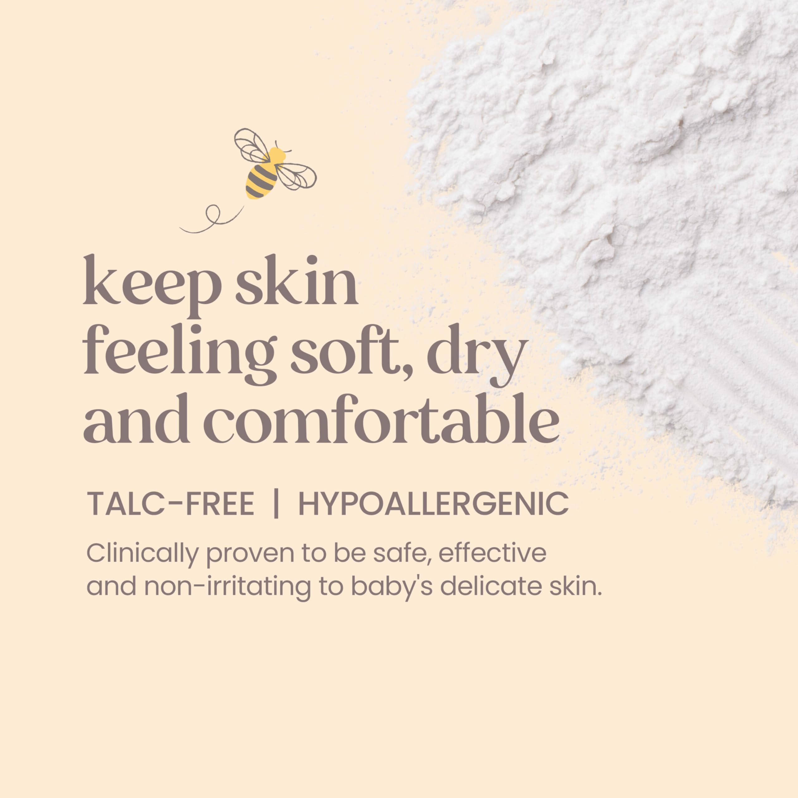 Burt's Bees Baby Dusting Powder, 100% Natural Origin Baby Powder Talc-Free, 7.5 oz. Bottle