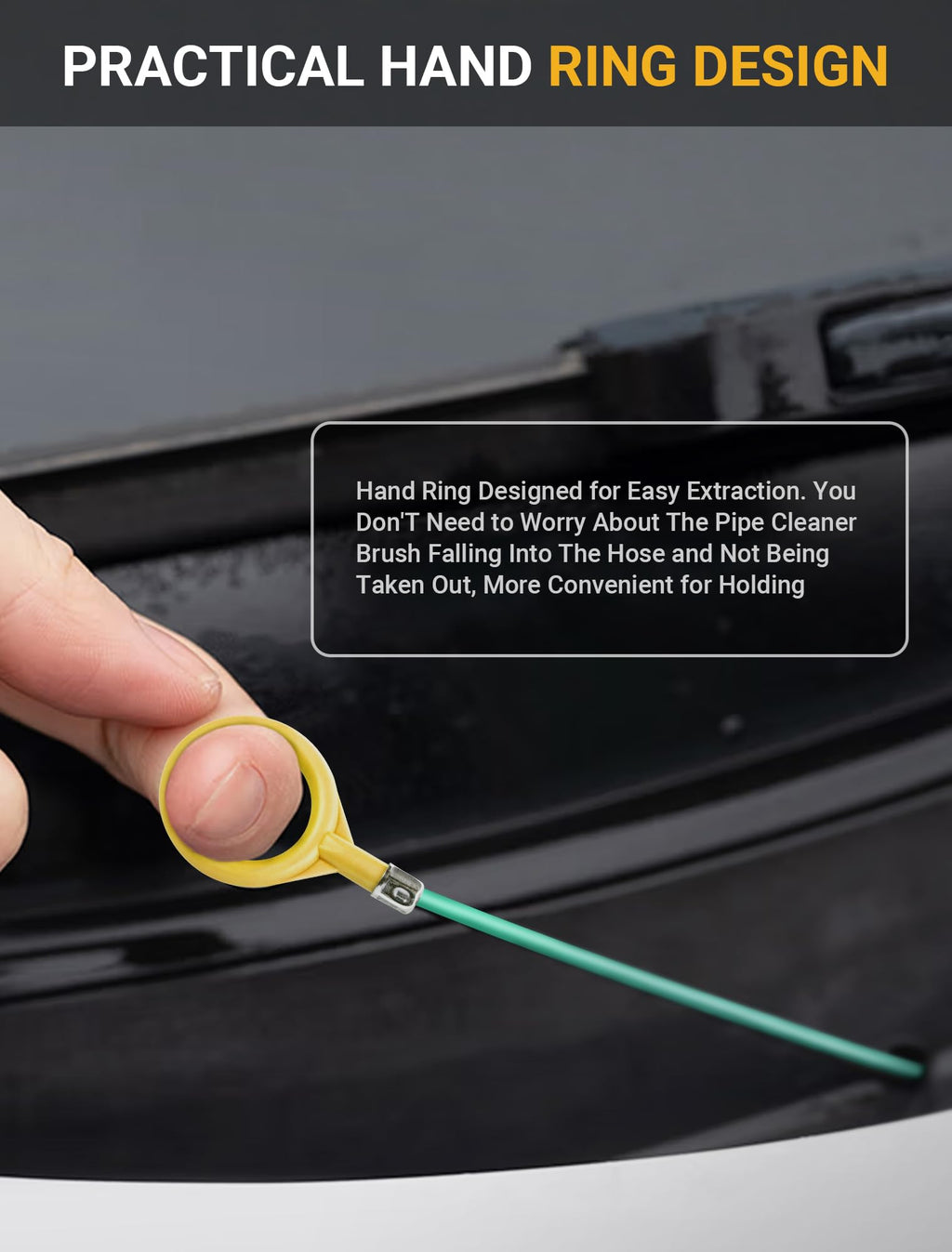 Upgraded Auto Sunroof Drain Cleaning Tool, 120 Inch Long Flexible Drain Brush Pipe Cleaners for Car, Slim Drain Dredging Tool Tube Cleaning Brush Perfect for Car Sunroof, Windshield Wiper Drain Hole