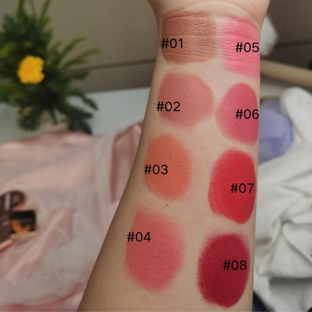 PHOFAY 3-in-1 Flush Balm Cream Blush,Mousse Blushs Cream & Lipstick Gloss-Soft Silky Creamy Texture,Vegan & Lightweight Matte Finish Cosmetics Long-Lasting Moisturizing Blush daily makeup (05#)