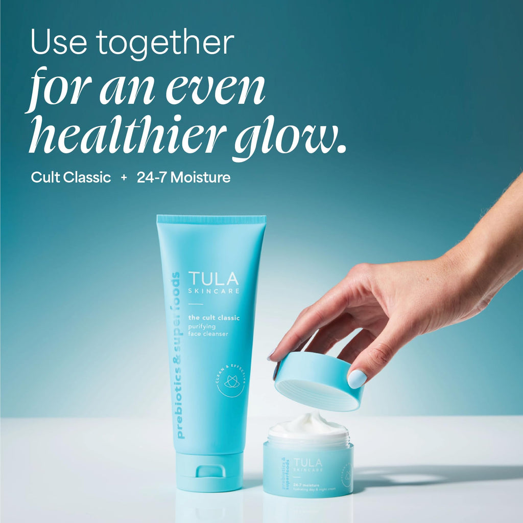 TULA Skin Care The Cult Classic Purifying Face Cleanser - Gentle and Effective Face Wash, Makeup Remover, Nourishing and Hydrating, 4.2 oz.