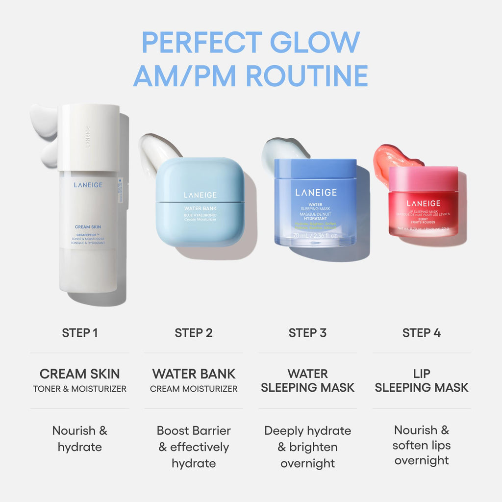 LANEIGE Water Bank Blue Hyaluronic Acid Cream Daily Face Moisturizer: Hydrating Korean Lightweight Face Cream with Ceramides & Squalane for Lasting Deep Hydration & Skin Barrier Support