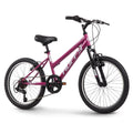 Huffy Stone Mountain Womens 20 Inch Mountain Bike, Orchid Gloss Frame, 6-Speed Shimano Twist Shifting, Front Suspension, Comfort Saddle | 20"/24"/26" Sizes, 6-21 Speeds, Dual Suspension Available