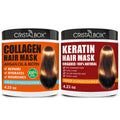 2 Pack Collagen Hair Mask & Keratin Hair Mask,Keratin Hair Treatment,Repair Treatment Deep Conditioning Hair Treatment Mask for Damaged Hair,Hydrating Conditioner with Argan Oil for Dry Hair