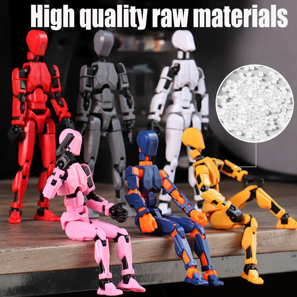 Dumwick Assembly Completed Titan 13 Action Figure Set,Titan 13 Robot Action Figures 3D Printed Multi Jointed Movable,Nova 13 Action Figure,Decorations for Action Figures (5pcs,Assembly Completed)
