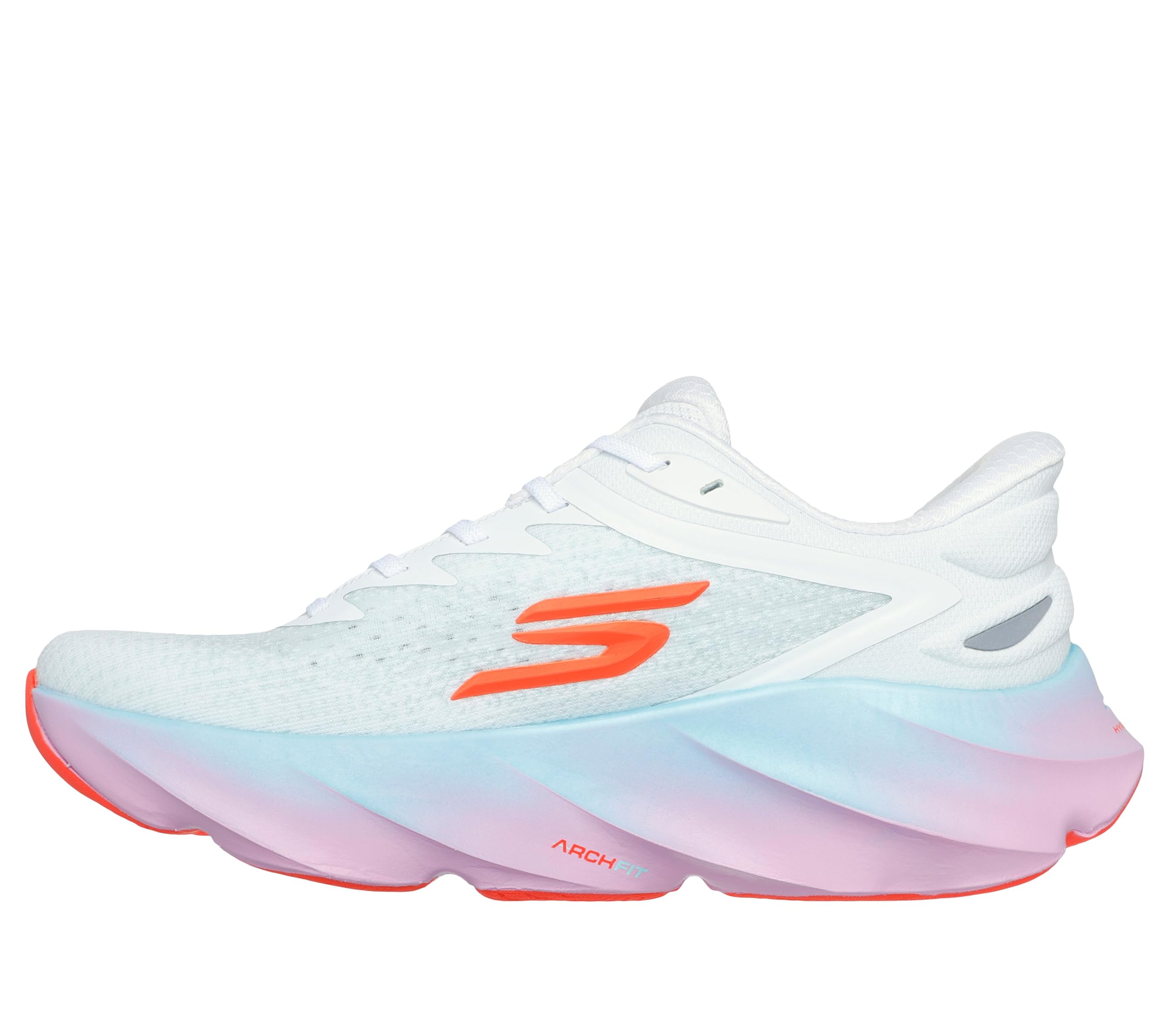 Skechers Women's Aero Burst Hands Free Slip-Ins Running Shoe, White/Multi, 11