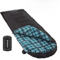 KingCamp Sleeping Bag for Adults, Cold Weather & Warm XL Big and Tall Flannel Sleeping Bags with Compression Sack Portable Waterproof Essentials Gear Accessories for Outdoor Camping (Black Left)