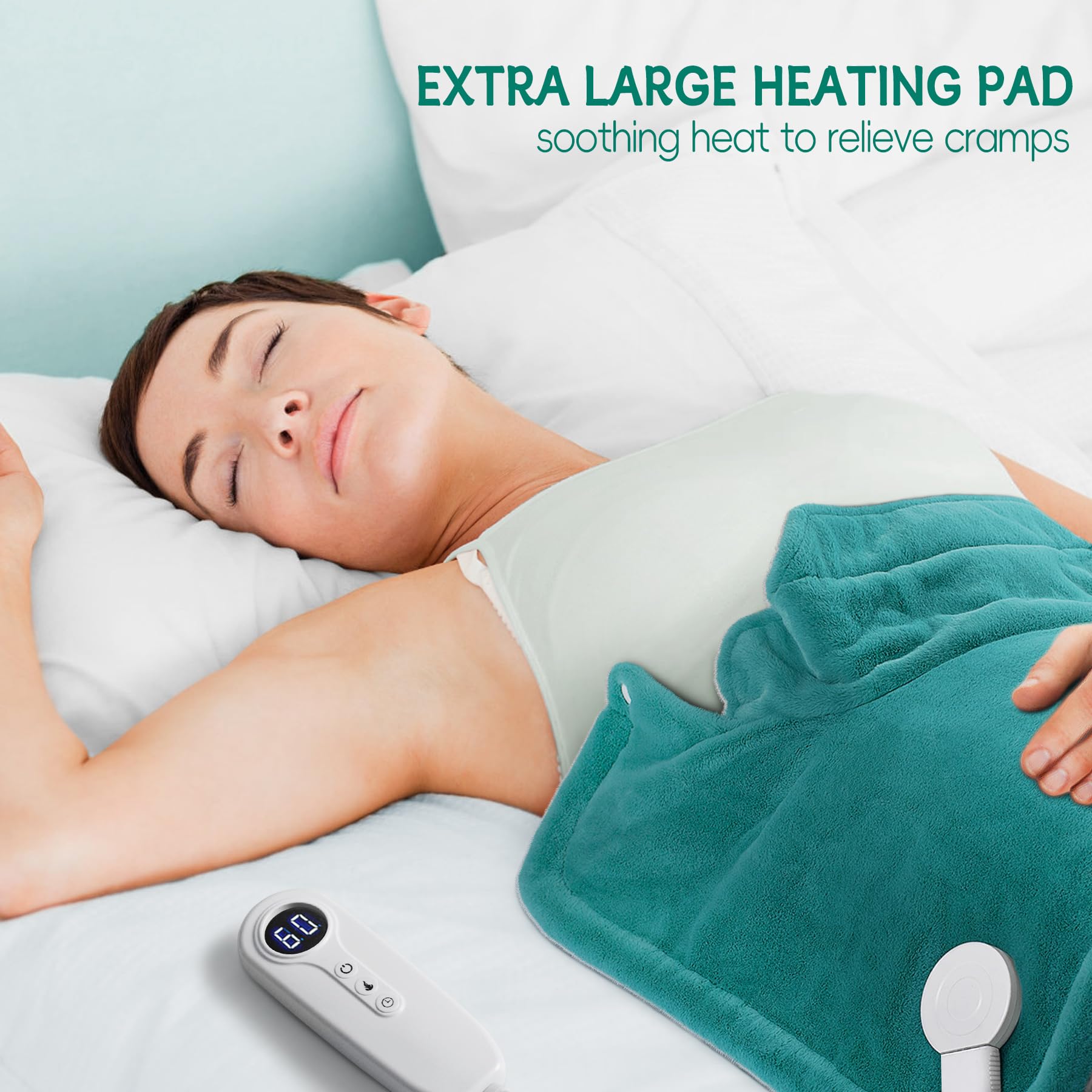 IZZUBIZ Mothers Day Gifts for Mom from Daughter Son, Neck Shoulder Heating Pad Gift for Wife, Fathers Day Dad Gifts, Electric Weighted Heat Pads for Back, Cramps and Leg, Gifts for Women Men Christmas