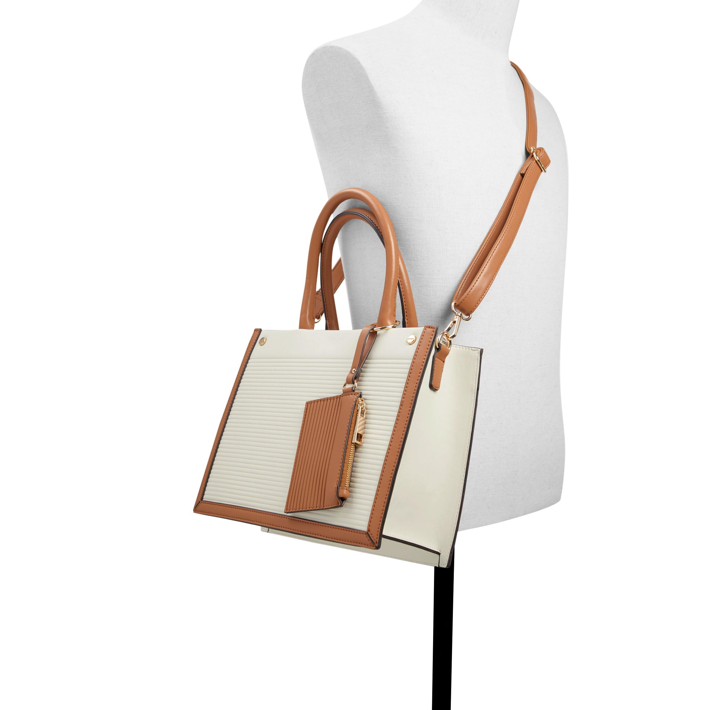 Aldo Women's Daspiass Satchel, Bone Multi
