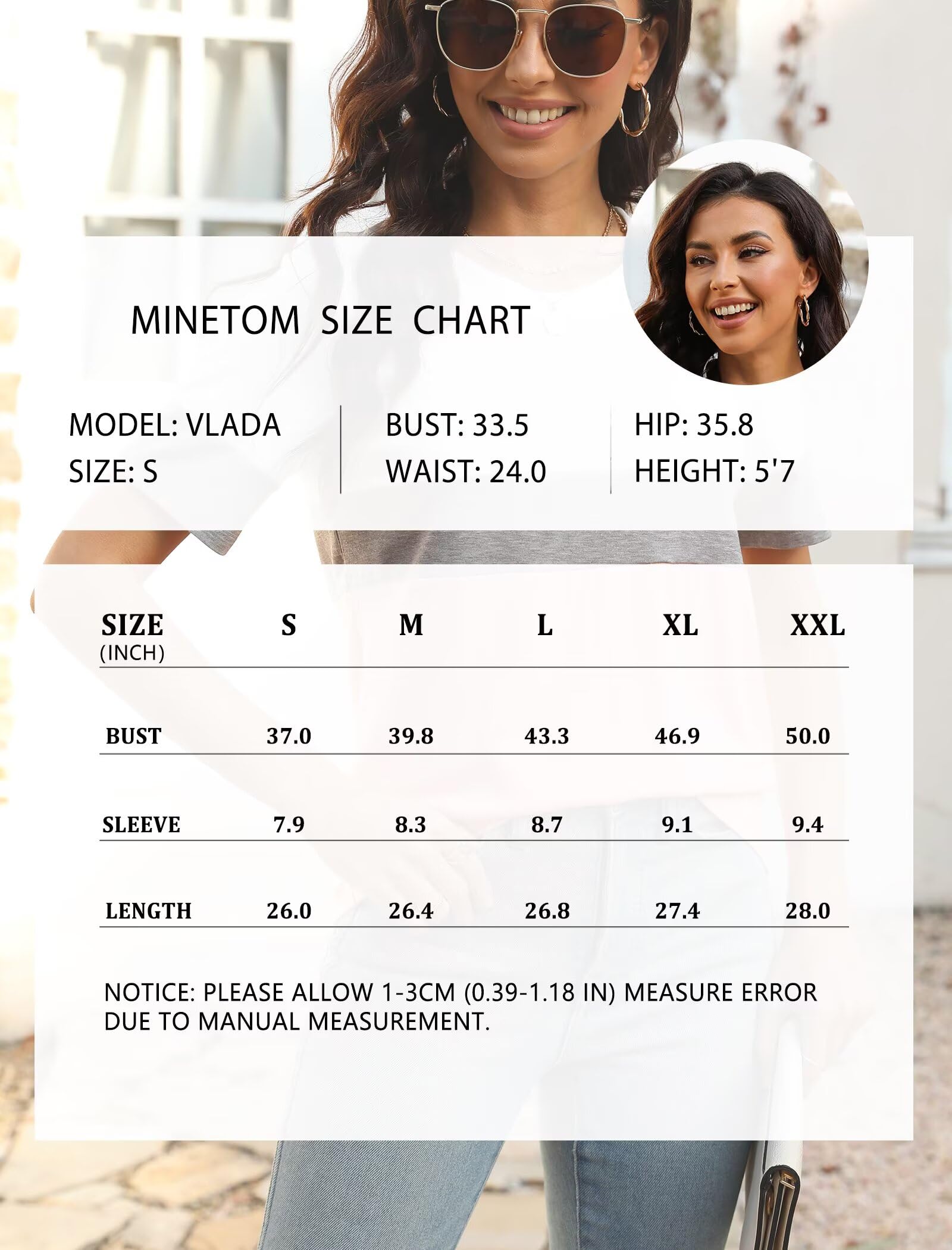 Minetom Womens Color Block T Shirts Short Sleeve Tops Summer Tees