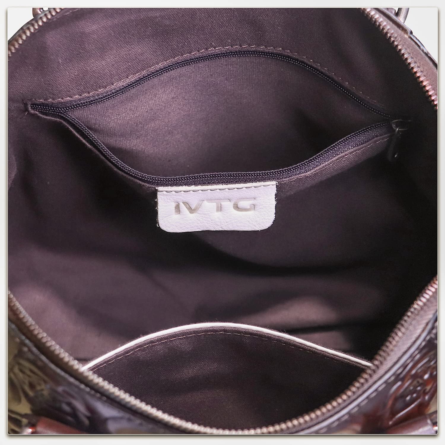 Genuine Leather Satchel for Women Top Handle Bags Handmade Purse Vintage Embossed Leather Crossbody Handbags Hobo Bag (Coffee)
