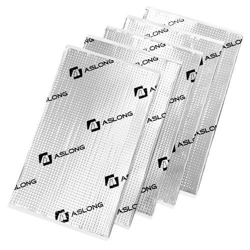 ASLONG 80 mil 26.9 sqft Car Sound Deadening Mat, Butyl Automotive Sound Deadener, Audio Noise Insulation and dampening Material, Silver