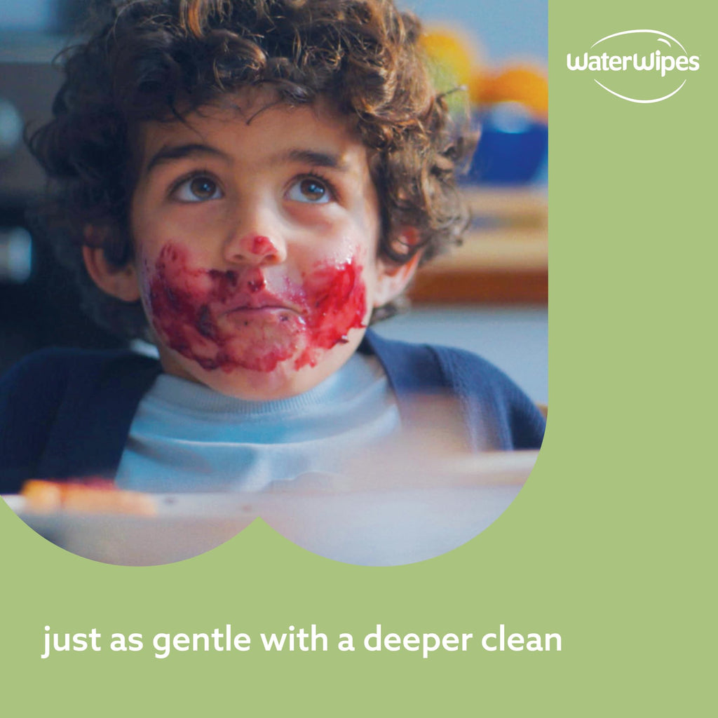 WaterWipes Sensitive+ Baby & Toddler Wipes, 180 Count (3 Packs), 3-In-1 Cleans, Cares, Protects, 99.9% Water, Textured Clean, Unscented