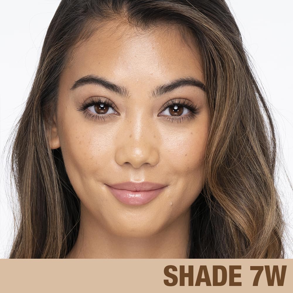 Charlotte Tilbury Beautiful Skin Medium Coverage Hydrating Foundation - Buildable Liquid Makeup for Instant Glow, Plumping Hydration & Lasting Skincare Benefits - 7 Warm