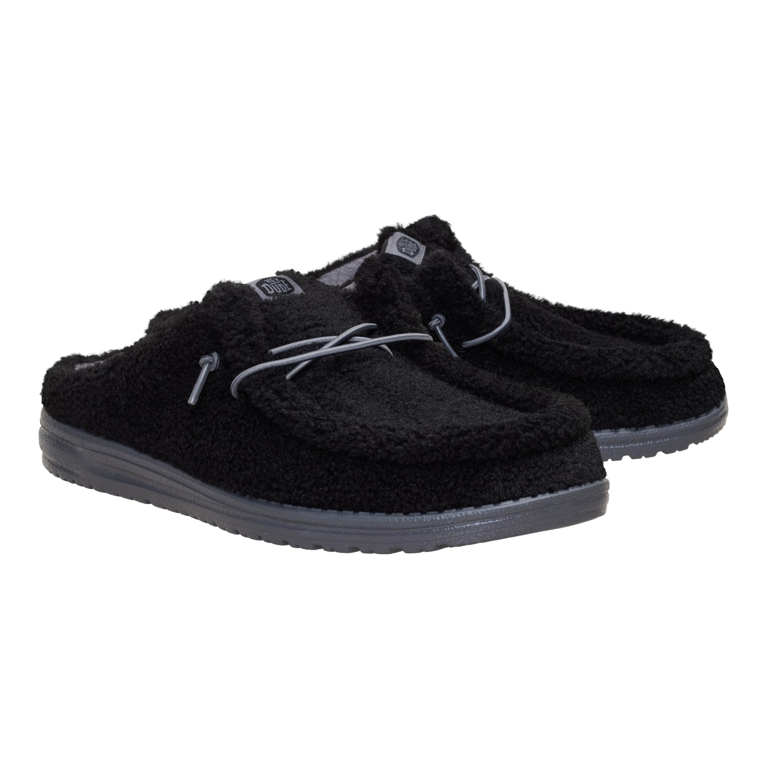 HEYDUDE Wally Slip Sherpa Black Size 11, Men’s Shoes, Slip-on Mules, Comfortable & Light-Weight