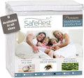 SafeRest Waterproof Queen Size Mattress Protector - Fitted with Stretchable Pockets - Machine Washable Cotton Blend Mattress Cover for Bed