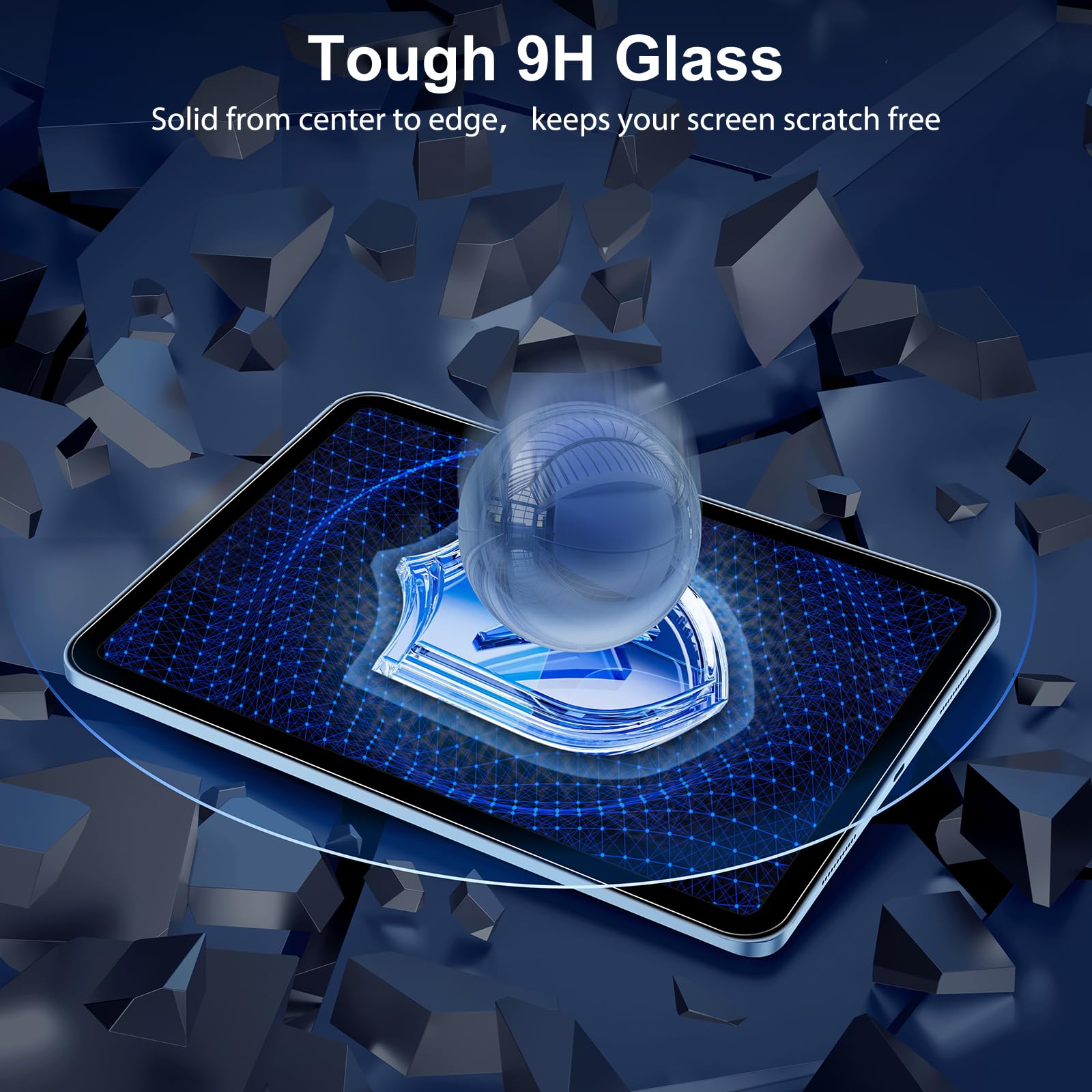 SPARIN Screen Protector for iPad A16 2025 11th (11 Inch) /10th Generation 2022 (10.9 Inch), 2 Pack Tempered Glass for iPad 11/10 Gen, Case Friendly, Anti-Scratch, Touch Sensitive