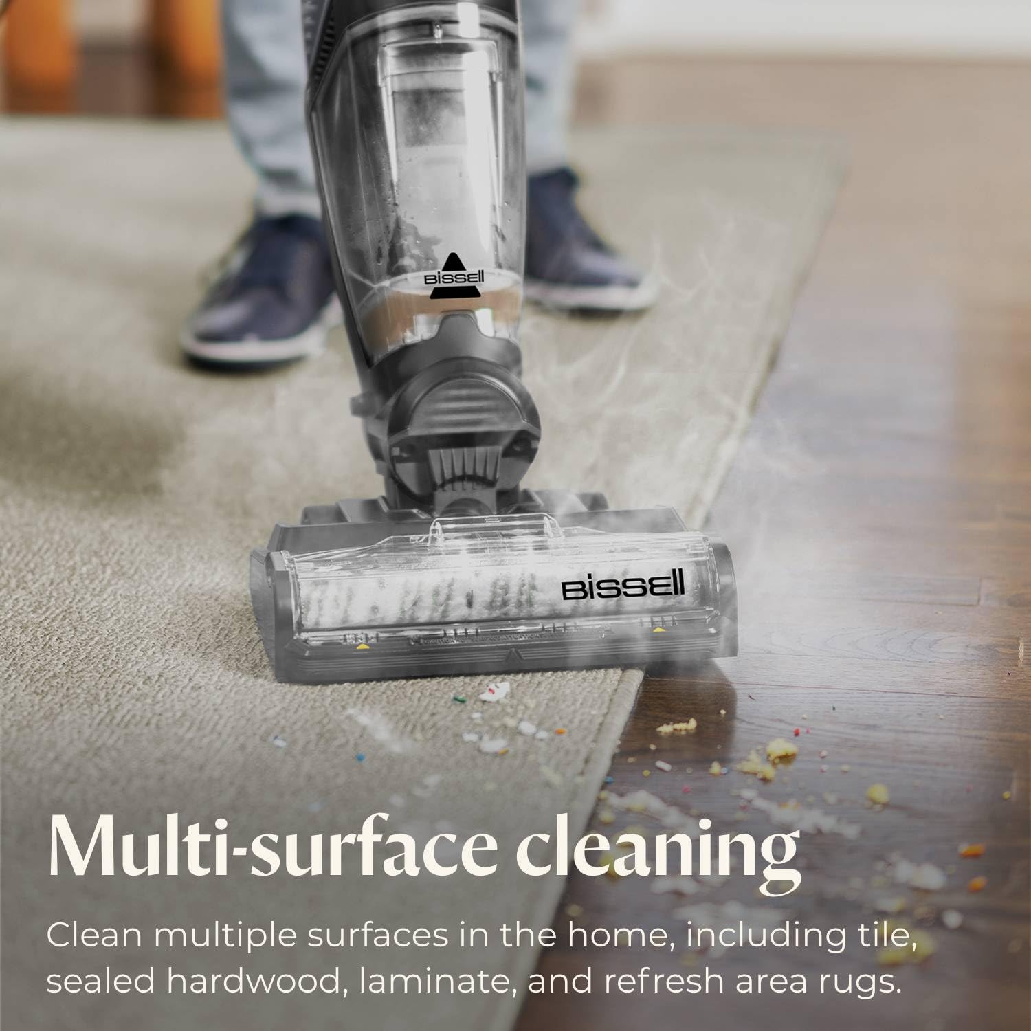 BISSELL® CrossWave® HydroSteam™ Deluxe Wet Dry Vac, Multi-Purpose Vacuum, Wash, and Steam, Formula Included, Green, 3515G