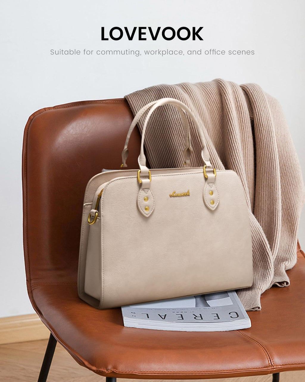 LOVEVOOK Purses and Handbags for Women, Vintage-Style PU Leather Crossbody Shoulder Bag Top Handle Satchel Tote Purse for Ladies