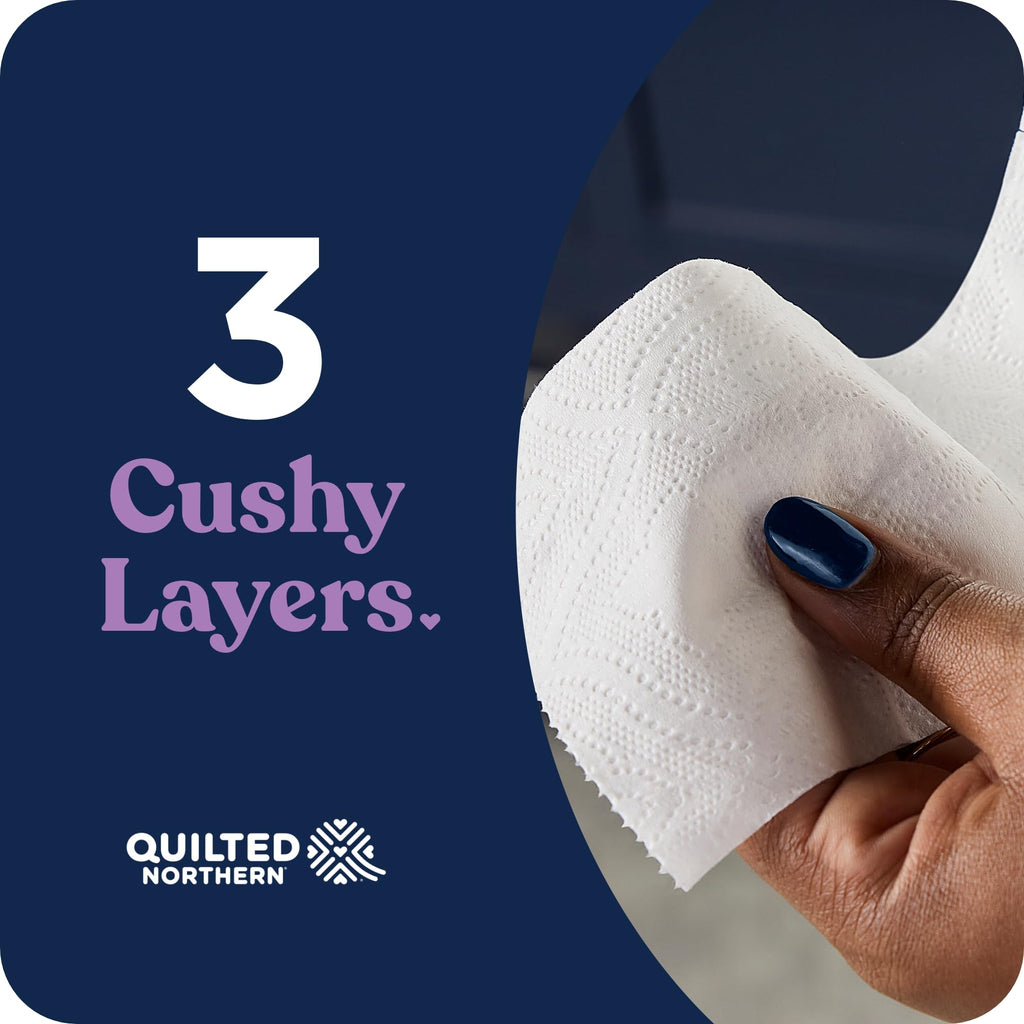 Quilted Northern Ultra Plush Toilet Paper, 24 Mega Rolls = 96 Regular Rolls, 3X Thicker*, 3 Ply Soft Toilet Tissue