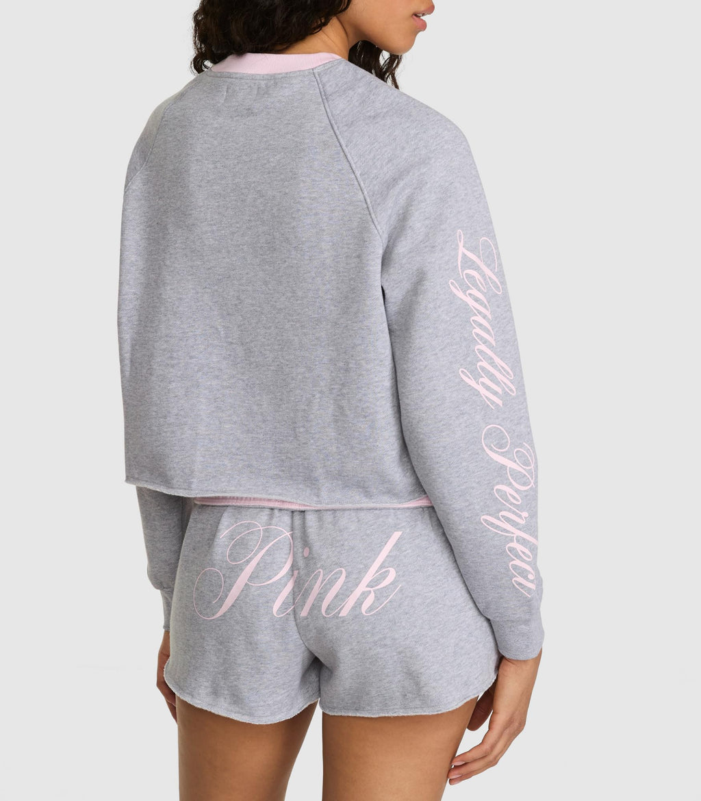 Victoria's Secret Pink | Elle Campus Fleece™ Shortie, Medium Heather Grey, M
