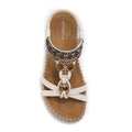 Littleplum Sandals for Women Arch Support Handmade Sandals Women's Summer Beach Sandals Comfort Walking Shoes Bohemian Flip Flops Womens Sandals Cream White Size 8