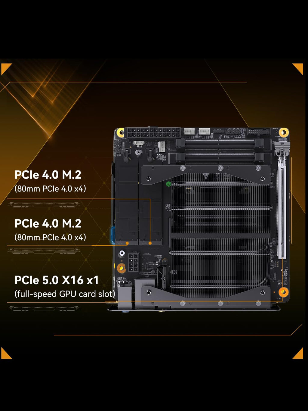 MINISFORUM Motherboard BD895i SE Mini ITX NAS Motherboard, AMD Ryzen 9 8945HX,16 C/32 T,PCIe 5.0 x16 Slot, Dual PCIe4.0 M.2 Support, DDR5,8K Triple Output(HDMI/DP/USB-C), RJ45 2.5G, USB 3.2