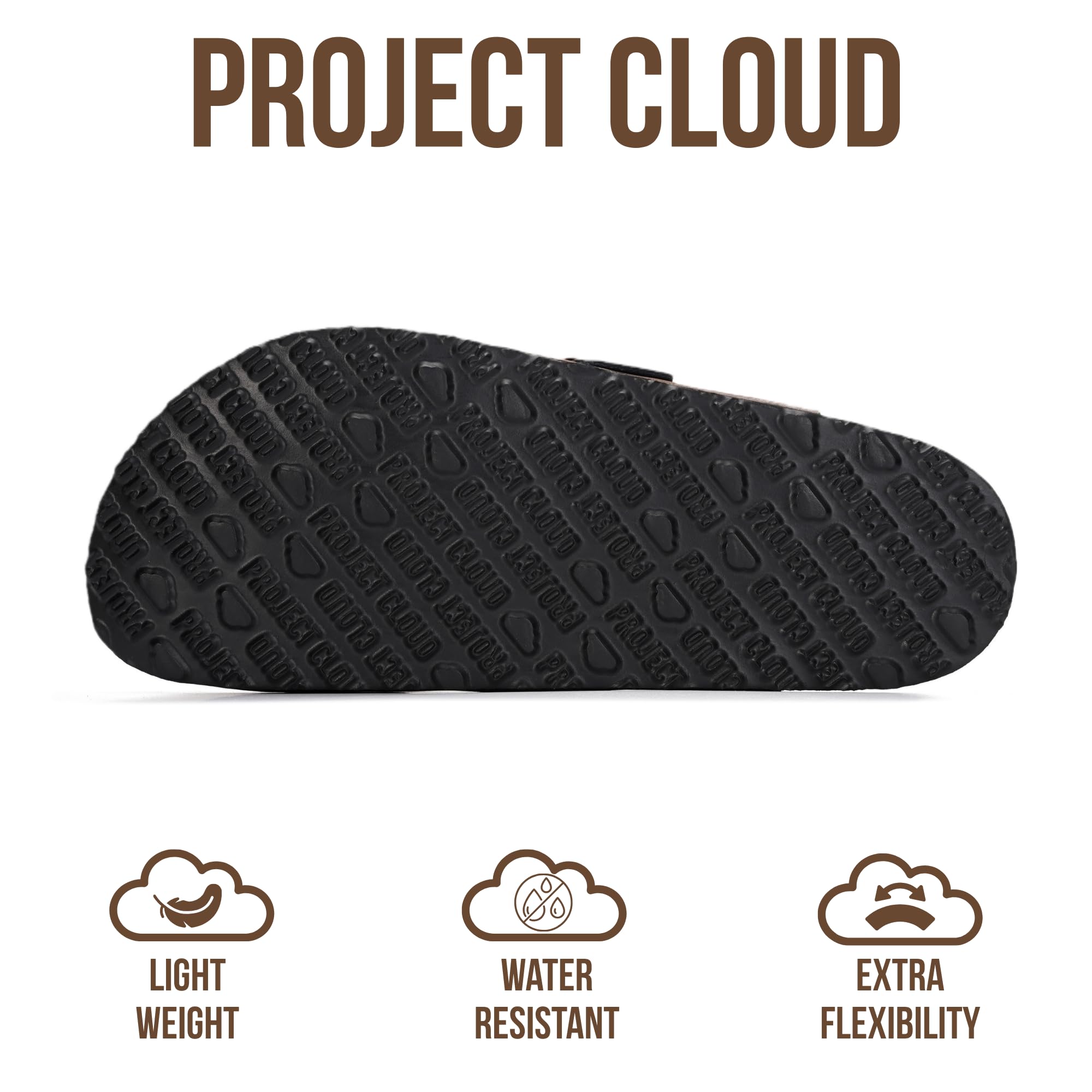 Project Cloud Genuine Leather Footbed Clogs for Women - Memory Foam Arch Support Slippers for Women - Trendy Slip-ons Women's Mules & Clogs Sandals (Benton,FOSSSUEDE,8.5M)