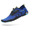 Mishansha Water Shoes for Women Men, Quick-Dry Barefoot Swim Shoes with Drainage Holes, Lightweight Aqua Shoe for Beach Pool River Boating Yoga Walking 14.5 Women/13 Men Cobalt Blue