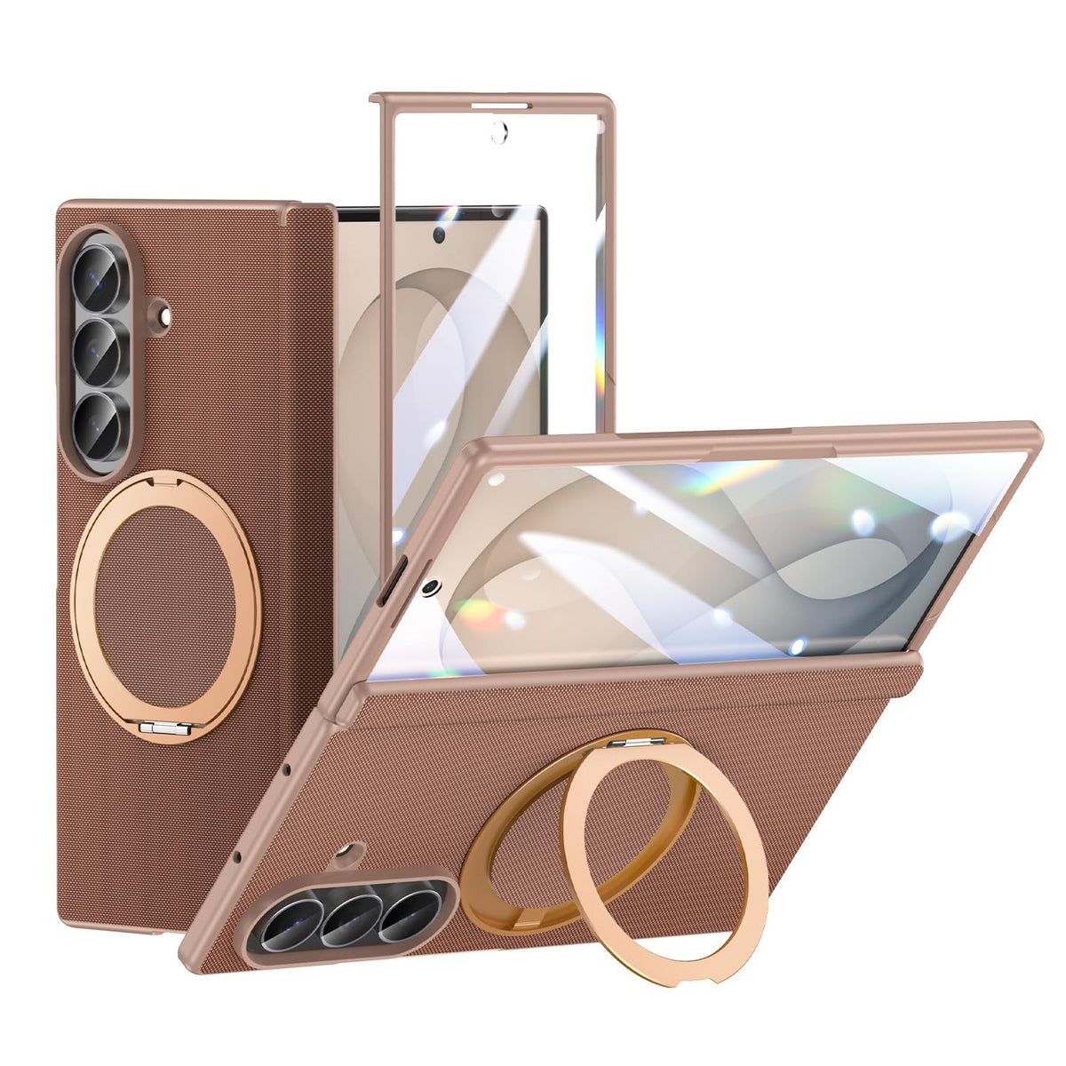 For Samsung Galaxy Z Fold 8 Ultra Case Slim Tech Woven Texture with Stand