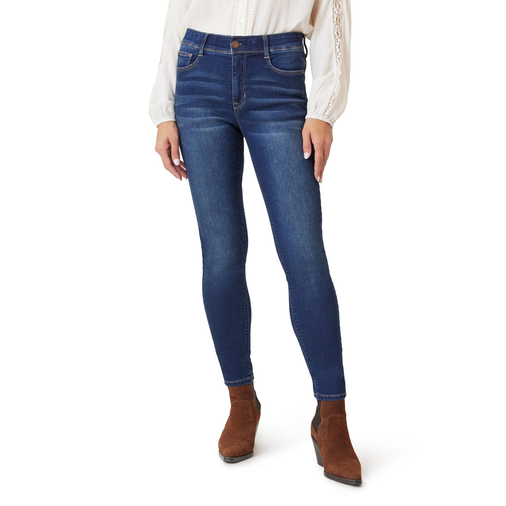 Angels Forever Young Womens 360 Sculpt Skinny Mid-Rise (Standard and Plus) Jeans, Sofia, 18 Plus