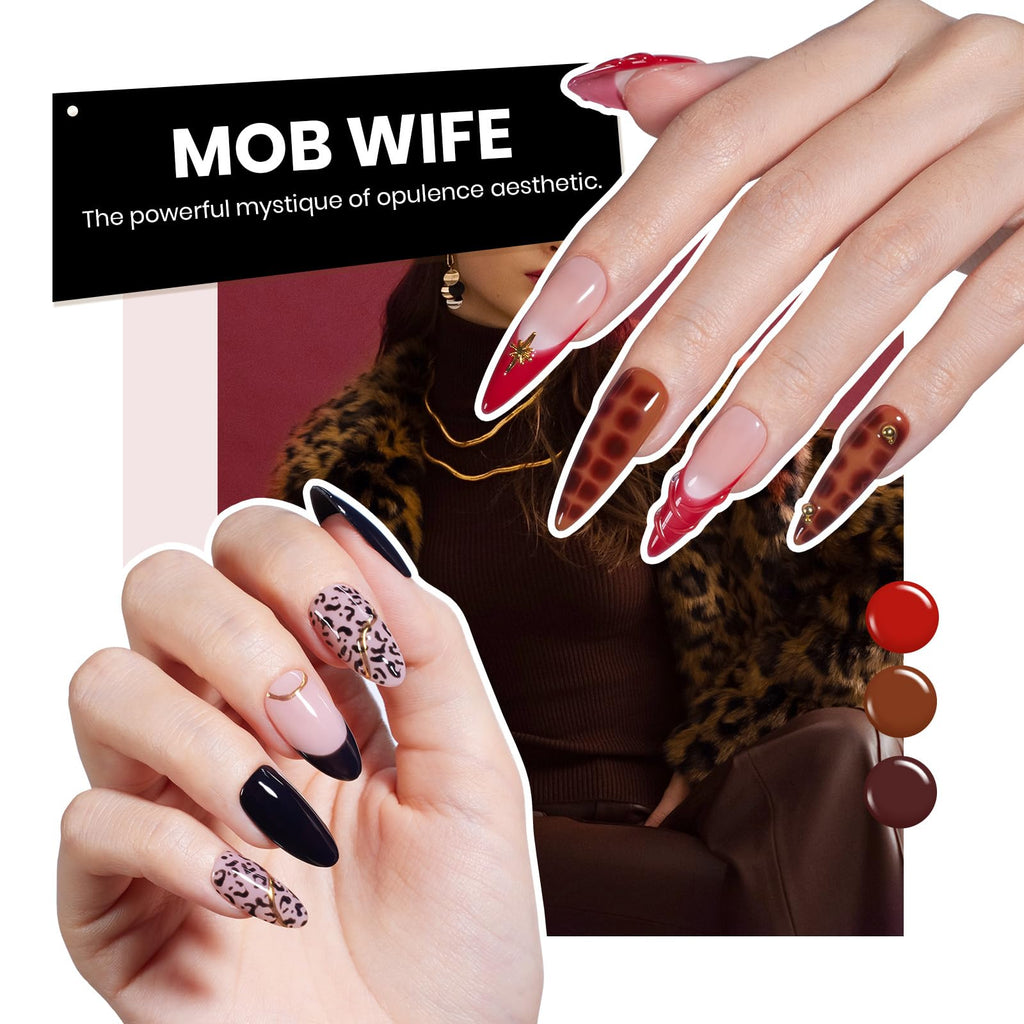 Beetles Gel Nail Polish Set - Transcendent Allure 60 Colors Winter Gel Polish Kit Orange Burgundy Red Green Brown Blue White Black Purple Glitter with Base Top Coat UV LED Needed DIY Gifts for Women