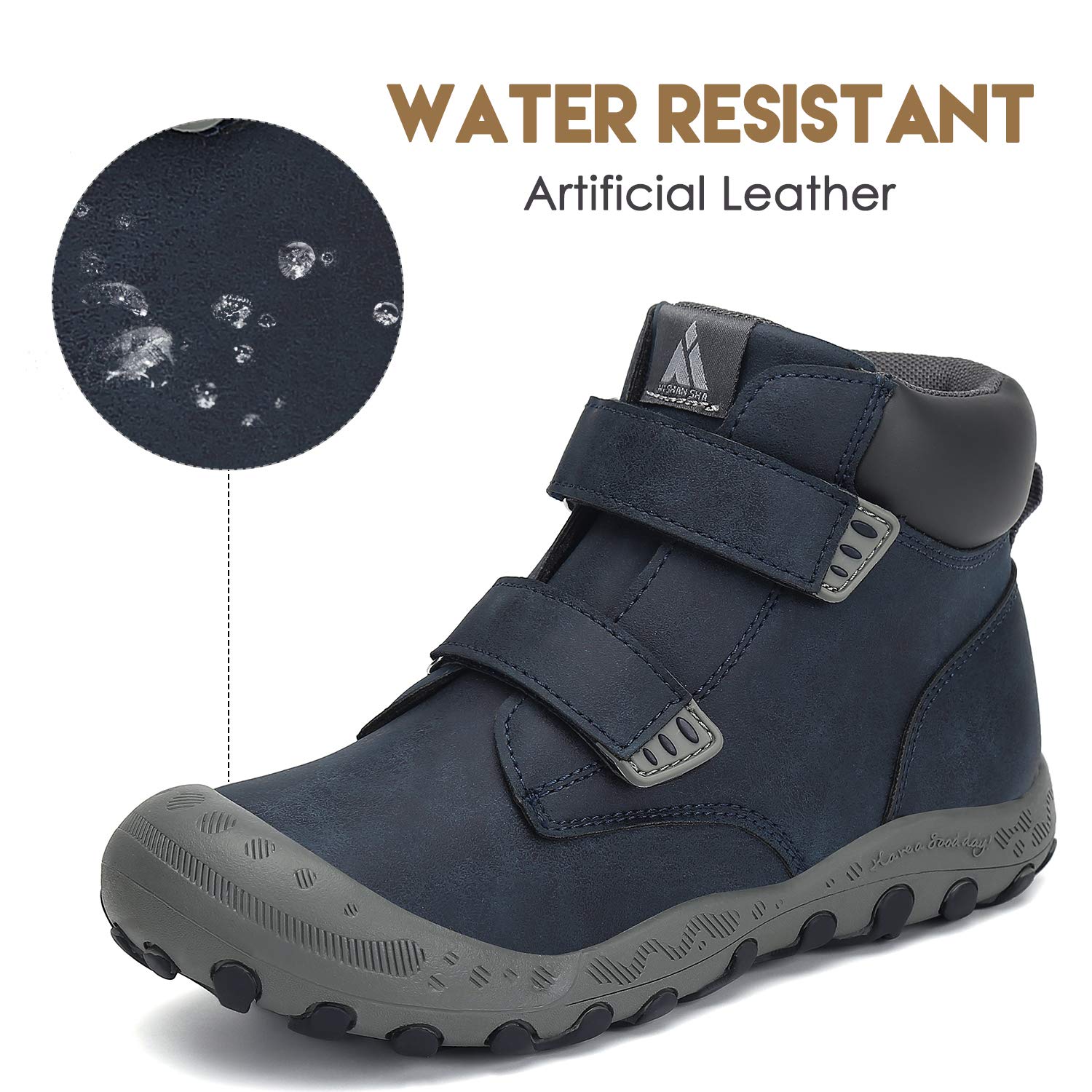 Mishansha Kids Hiking Boots Toddler Girls Boys Hiking Shoes Water-Resistant Anti-Collision Non-Slip Athletic Outdoor Trekking Boots