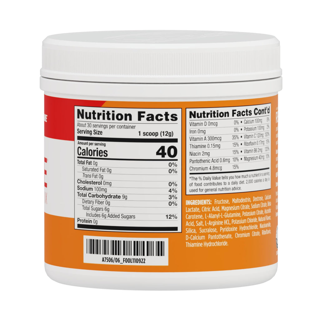 AdvoCare Rehydrate - Electrolyte Drink Mix - Includes Magnesium, Sodium, Potassium & Calcium - Antioxidant & Amino Acid Fortified - Supports Hydration & Recovery - Orange, 12.7 oz