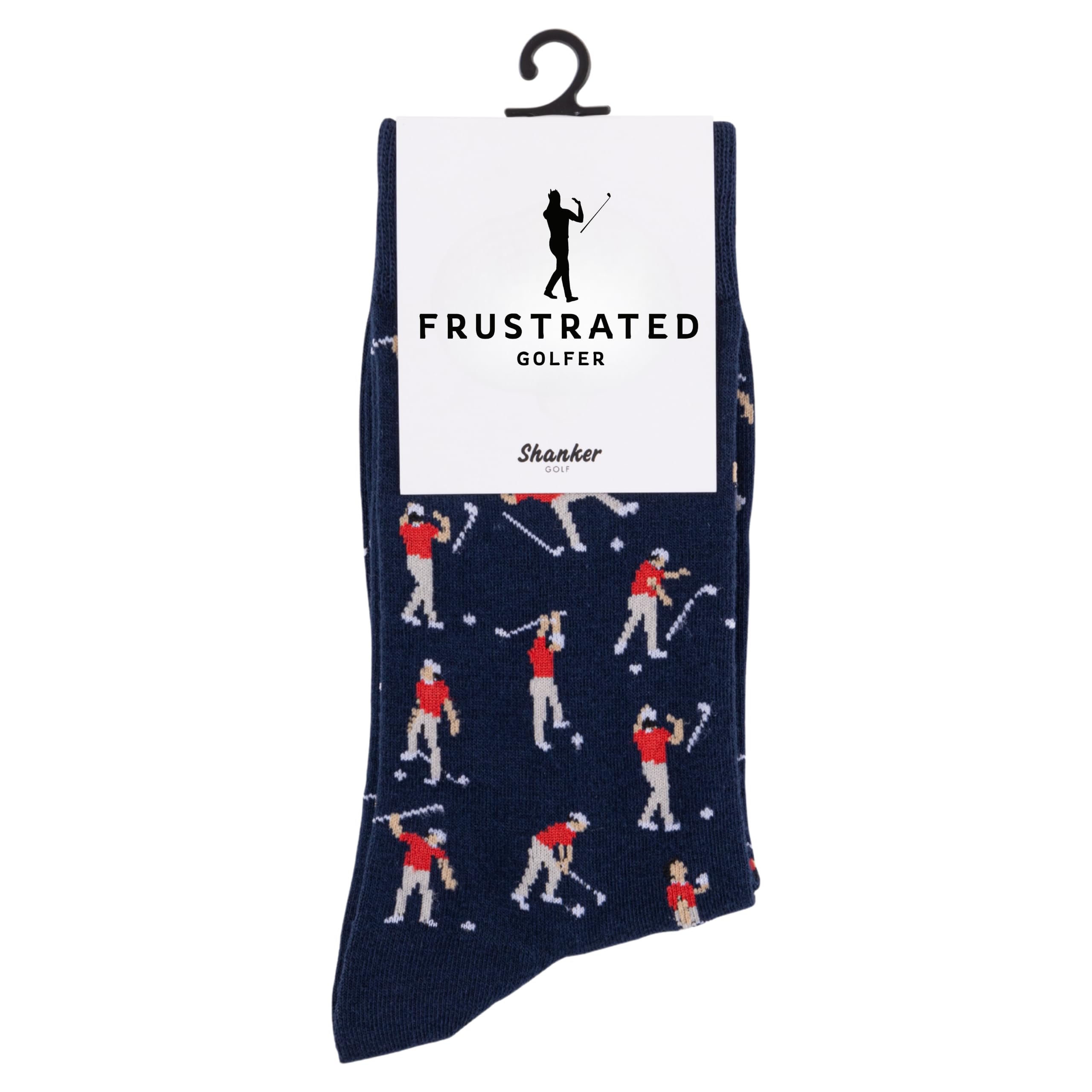 Shanker Golf Socks - Funny Angry Golfer Socks - Funny Golf Gift for Men - 1 Pair per Pack - Size 10-13
