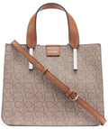 Calvin Klein Audrey Mini Bag Crossbody, Almond/Taupe/Caramel, One Size