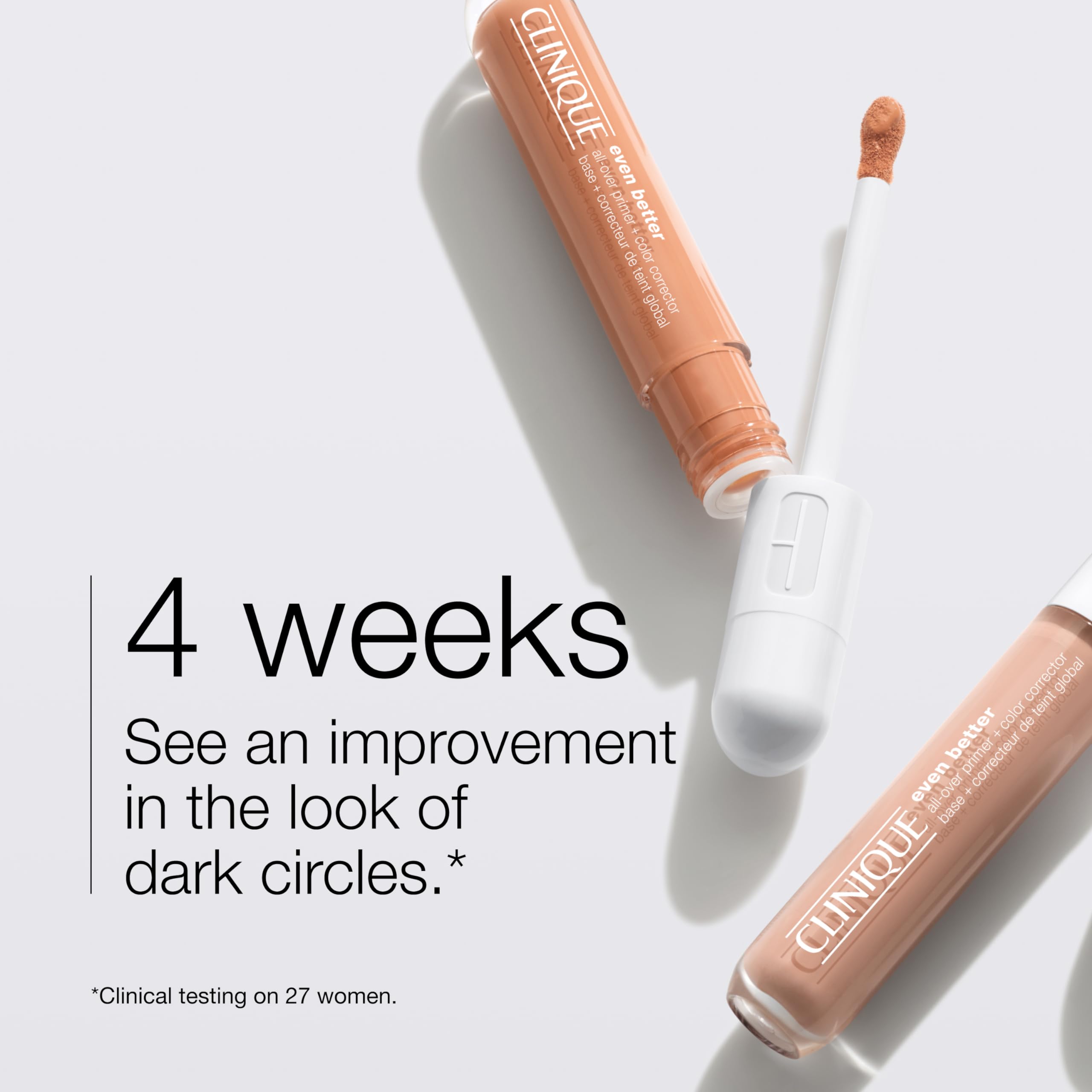 Clinique Even Better All-Over Primer + Color Corrector | Sheer to Moderate Coverage + Natural Finish, Peach, 0.2 Ounce