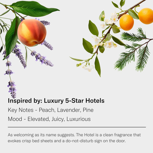 AromaTech The Hotel Premium Aroma Oil – Elevated & Luxurious Home Fragrance with Notes of Lavender, Citrus & Juicy Peach for Scent Diffusers, Cold-Air and UltraSonic Scent Machines – 60 mL