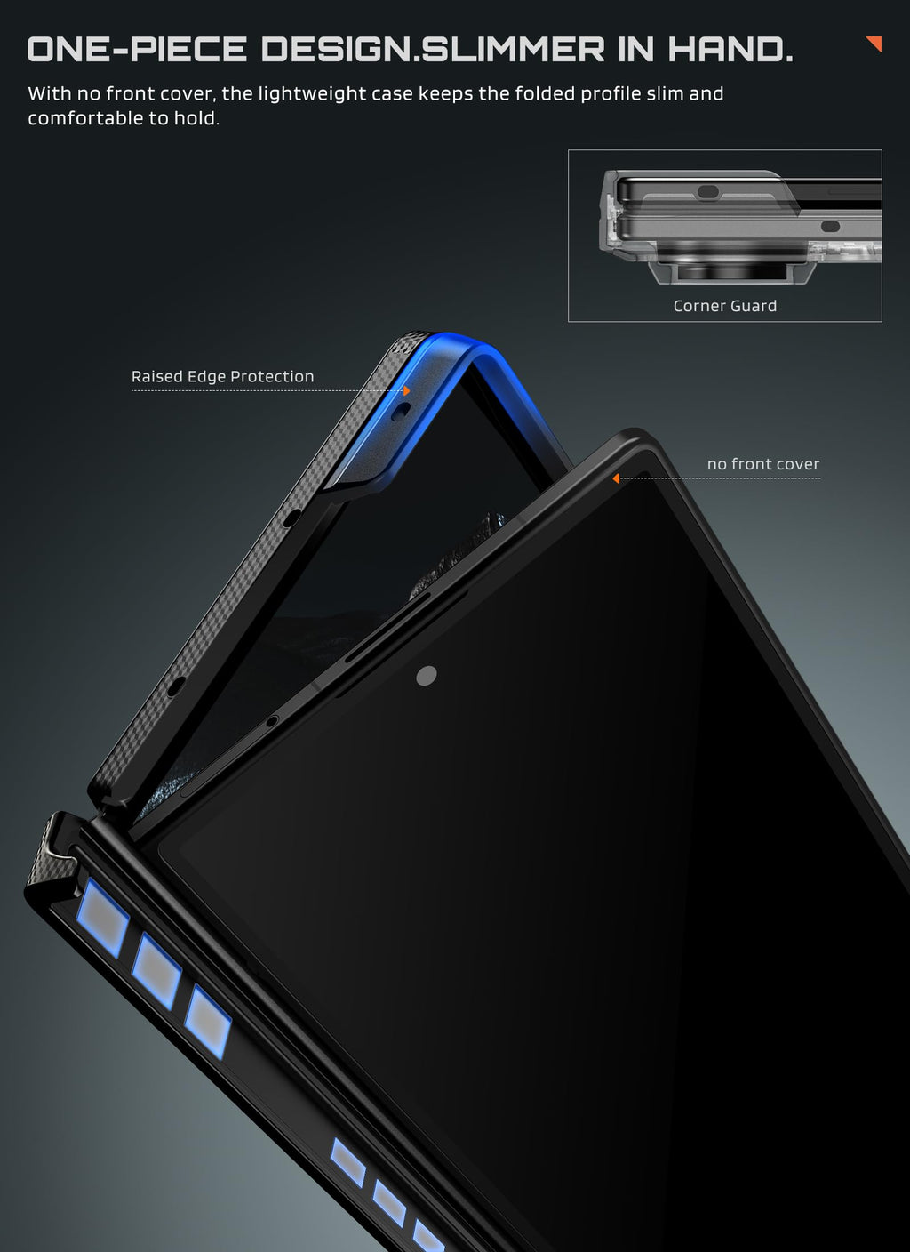 SUPCASE for Samsung Galaxy Z Fold 8 Ultra/Z Fold 7 Case, Aramid Black