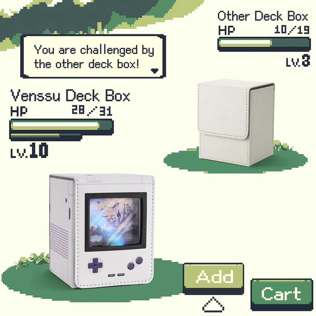 Retro Gaming Console Appearance MTG Deck Box with Commander Display, Card Deck Case Fit 120 Single Sleeved Cards, PU Leather Magnetic Card Storage Box with 2 Dividers, Compatible with TCG/PTCG (Pink)