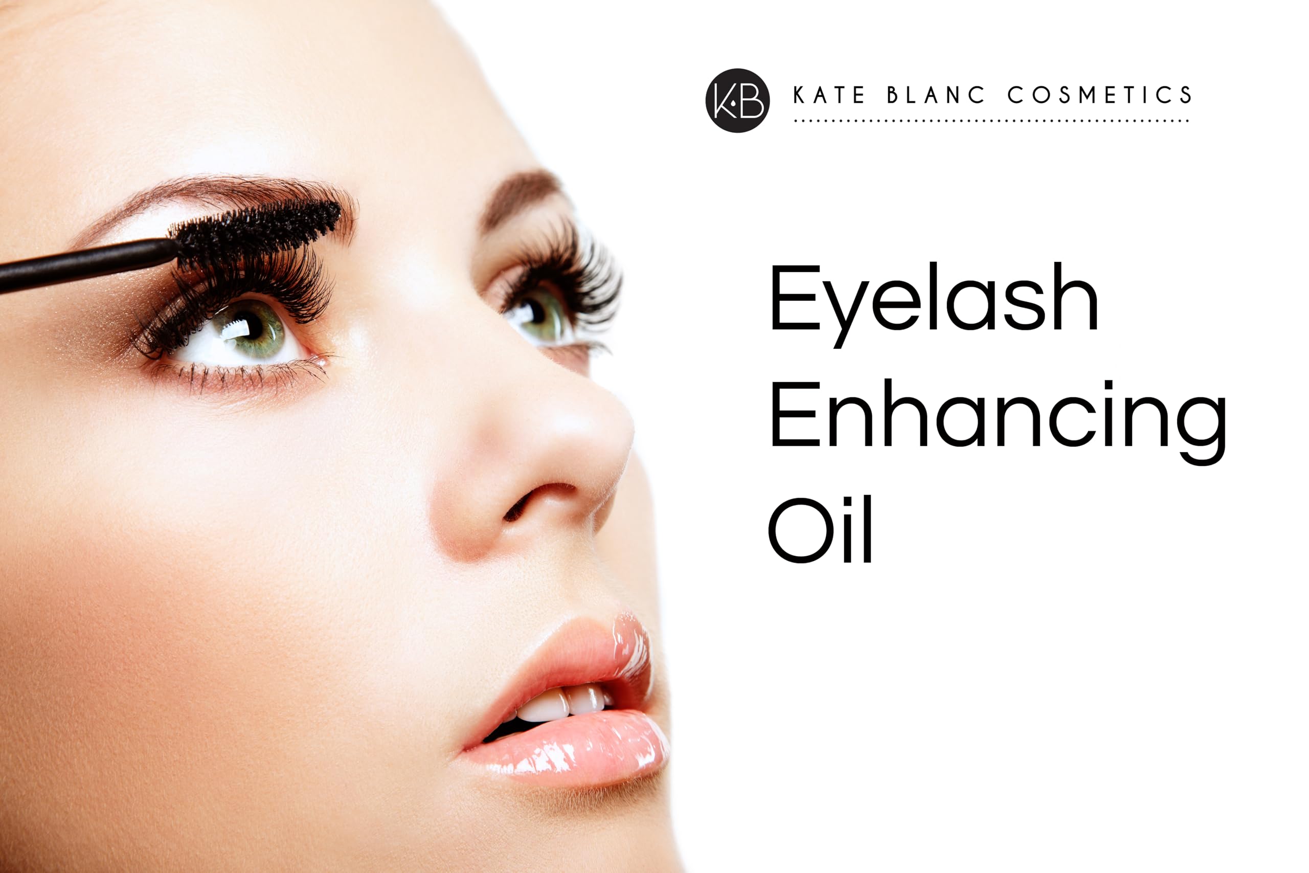 Kate Blanc Cosmetics Castor Oil Organic for Hair, Lashes, Face (2oz), 100% Pure, Cold Pressed, Hexane Free Hair Oil. Lash Serum for Thicker-Looking Eyelashes & Eyebrows