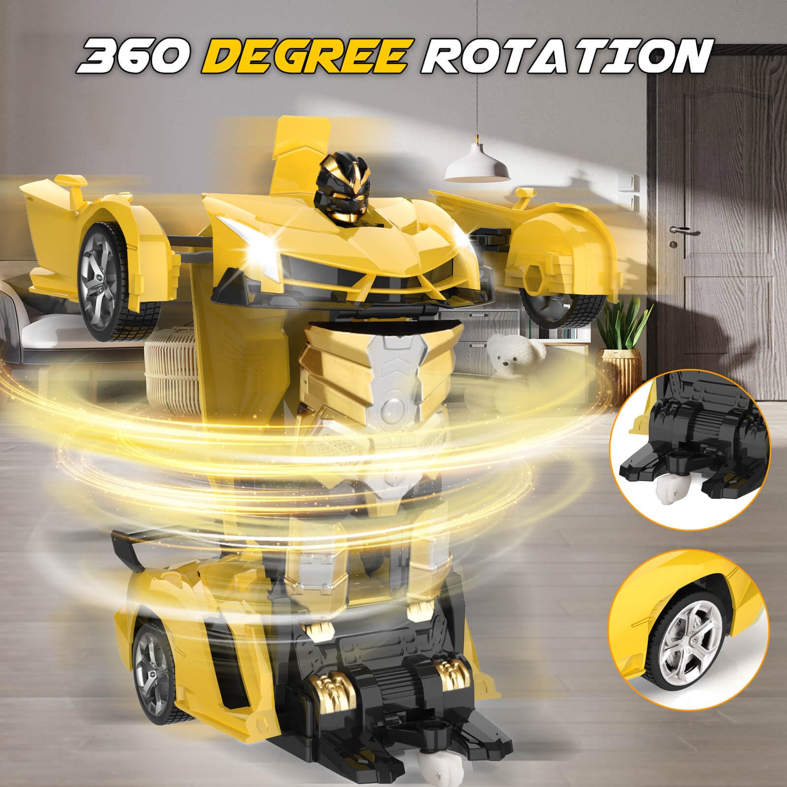Britik Transform Remote Control Car Toy for Kids 4 5 6 7 8, Remote Control Car for Boys 4-7, Transform Cars for Boys 4-6, Toy Car 5 Year Old Boy, Toys for 3 4 5 6 7 8 9 10 11 12 Years Old Boy
