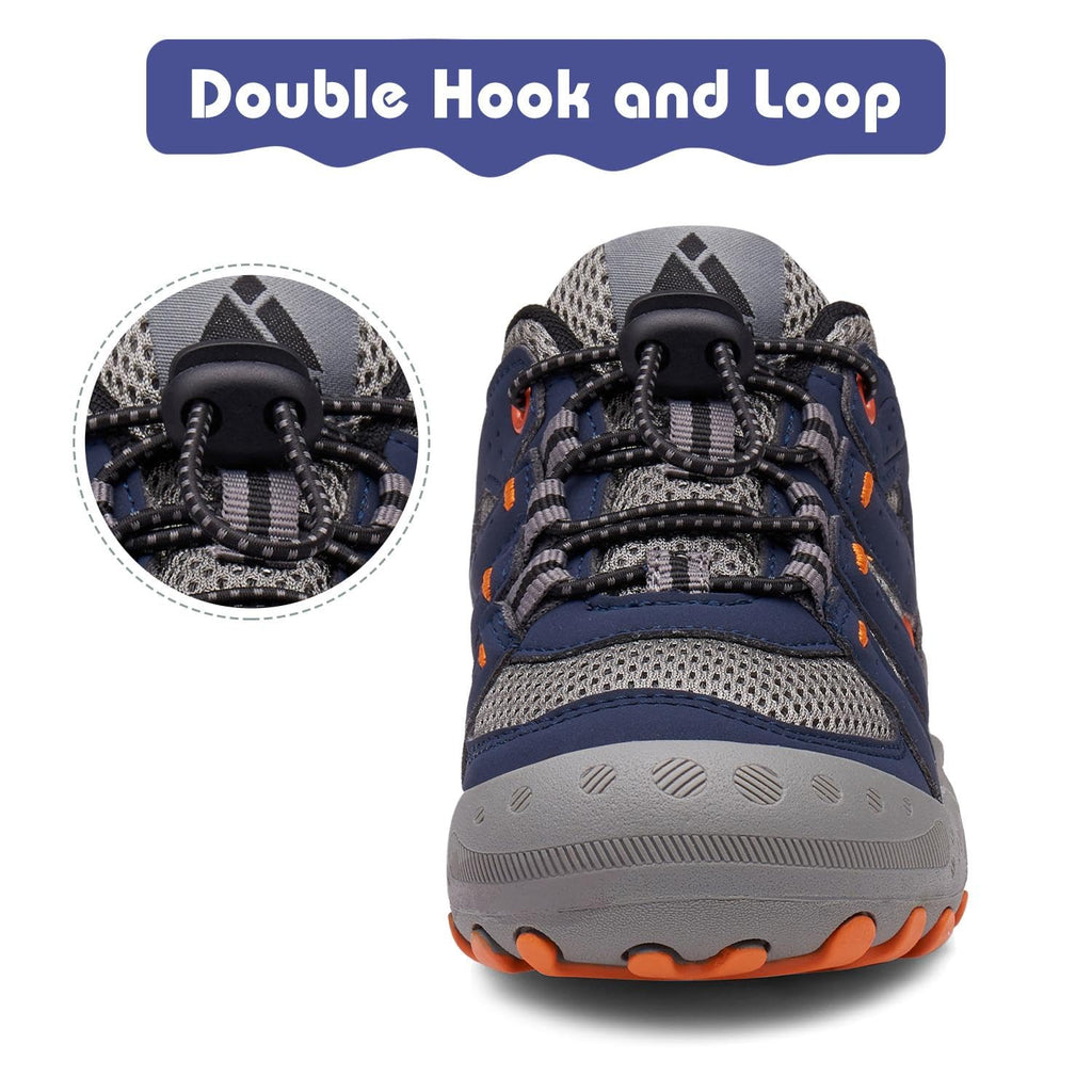 Mishansha Boy's Girl's Hiking Shoes Low Top Sneakers Outdoor Trekking Walking Climbing Running Shoes Gray/Mesh 9-9.5 Toddler