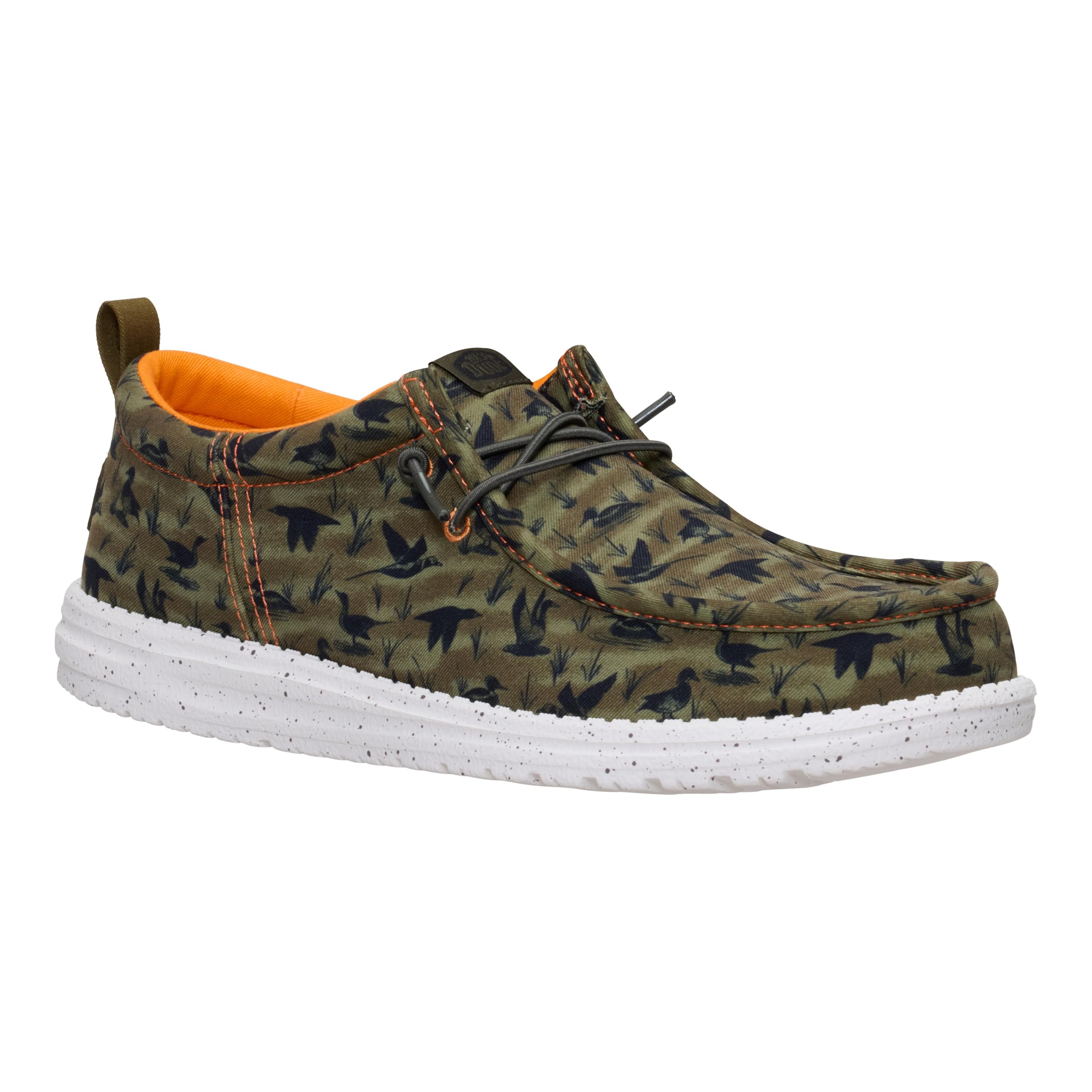 HEYDUDE Wally Funk Duck Print Dark Olive/Multi 11, Mens Shoes, Slip-on Loafers, Comfortable & Light-Weight