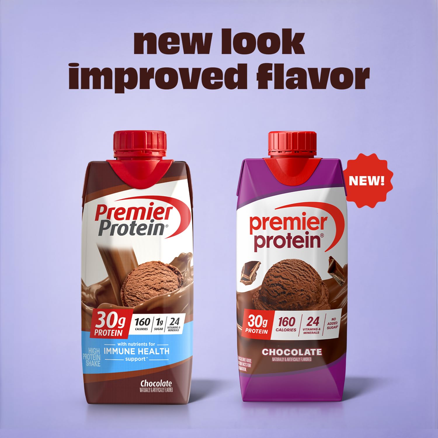 Premier Protein Shake, Chocolate, 30g Protein, No Added Sugar, 24 Vitamins & Minerals to Support Immune Health, 11 fl oz, 12 Pack (Packaging May Vary)