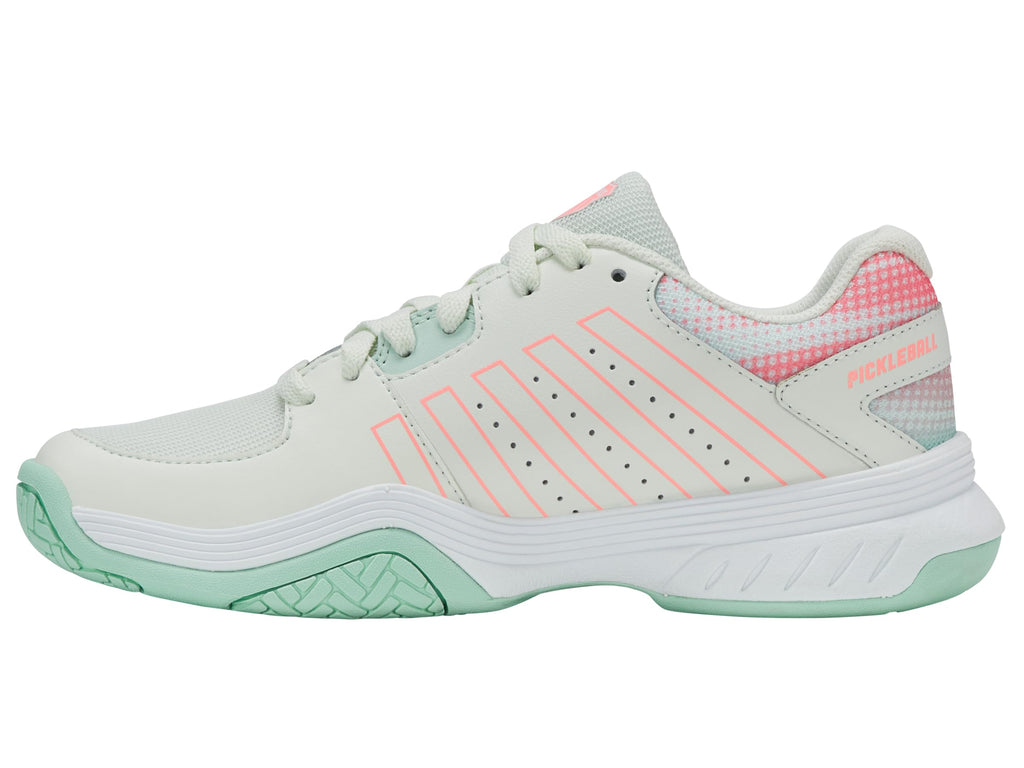 K-Swiss Women's Court Express Pickleball Shoe, Ice/White/Honeydew, 6 M