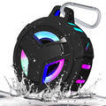 EBODA Bluetooth Shower Speaker, Portable Bluetooth Speakers, IP67 Waterproof Wireless Speaker with LED Light, Floating, 2000mAh, True Wireless Stereo for Kayak, Beach, Gifts for unisex -Black